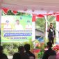 Menteri Pertanian RI, saat memberikan sambutan di Kabupaten Sorong, Provinsi Papua Barat, Indonesia